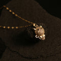 Gold cat necklace with crystal-studded cat pendant, cute and elegant jewelry for women and cat lovers