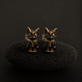 black bastet earrings 