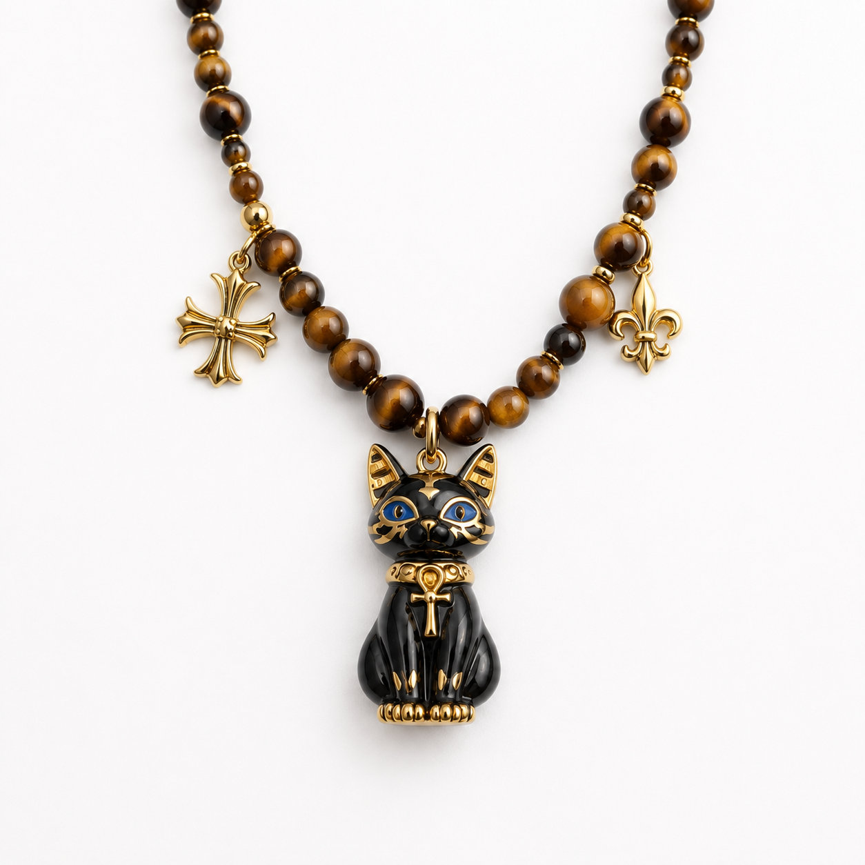 Egyptian Pharaoh Cat Choker Black